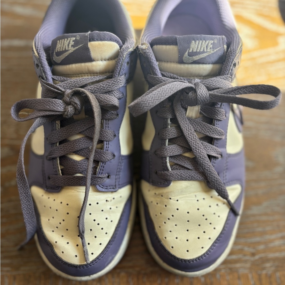 Nike Dual-Tone Purple and Cream Dunks Sneakers